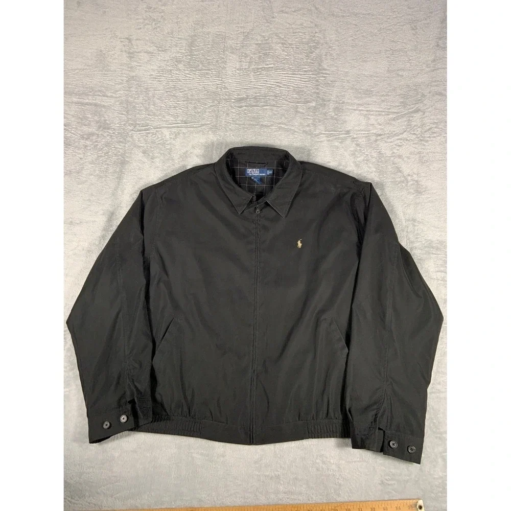 Polo Ralph Lauren Bi-Swing Men's Jacket XXL Black Zip Men Harrington